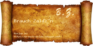 Brauch Zalán névjegykártya